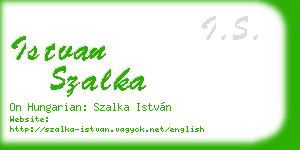 istvan szalka business card